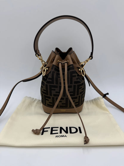 Fendi-Secchiello-Mon-Tresor-Small-in-Tessuto-FF-e-Pelle-Beige-70263876518212 - Pally Vintage Closet