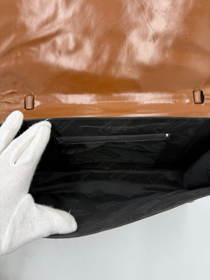 Fendissime by Fendi Borsa Vintage in Pelle Lucida Marrone - Pally Vintage Closet