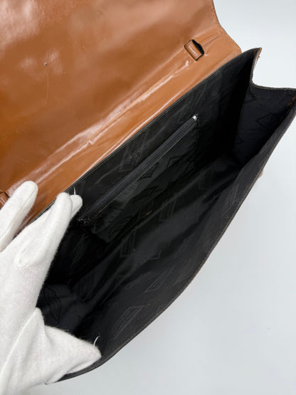 Fendissime by Fendi Borsa Vintage in Pelle Lucida Marrone - Pally Vintage Closet