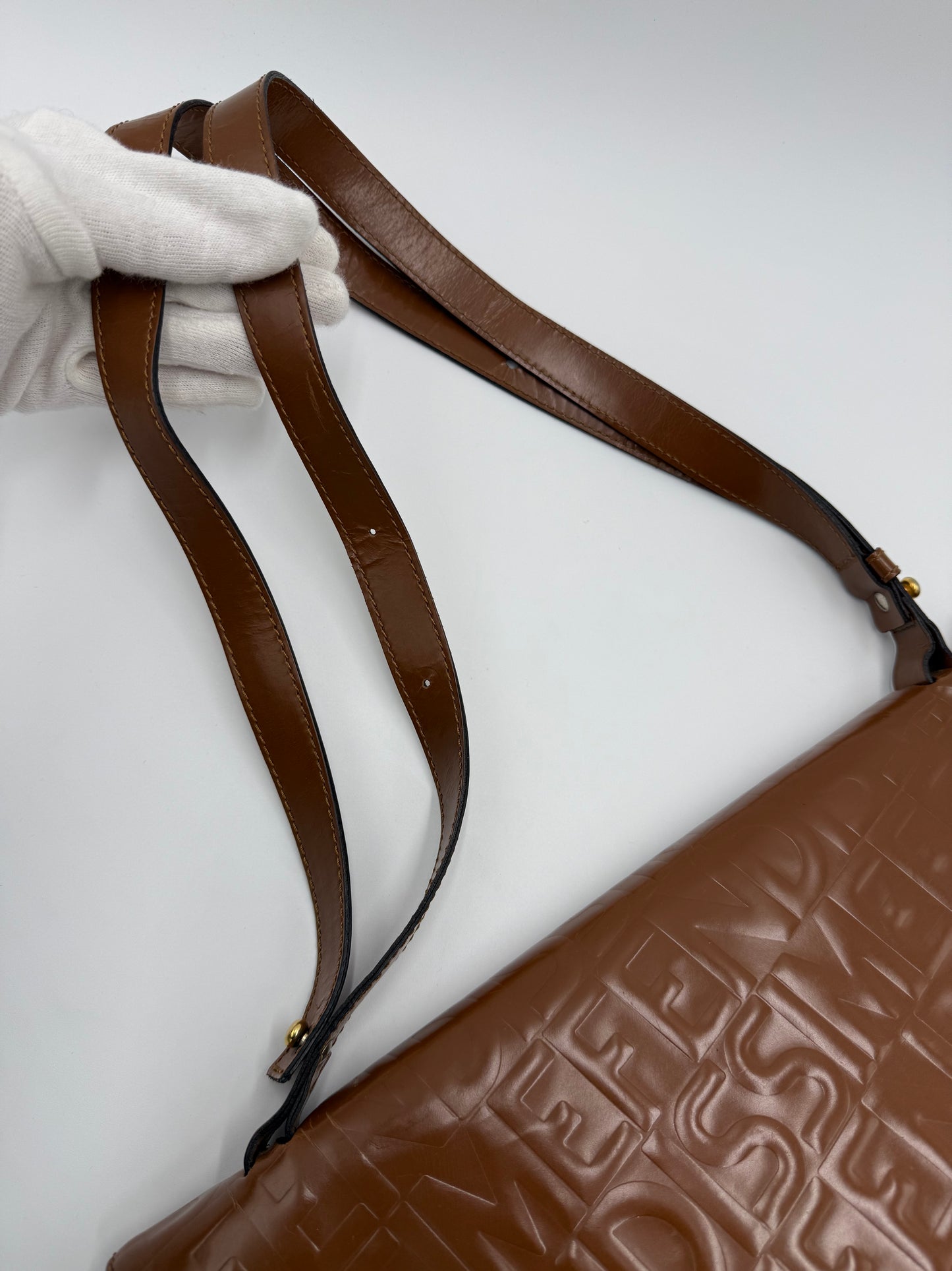 Fendissime by Fendi Borsa Vintage in Pelle Lucida Marrone - Pally Vintage Closet