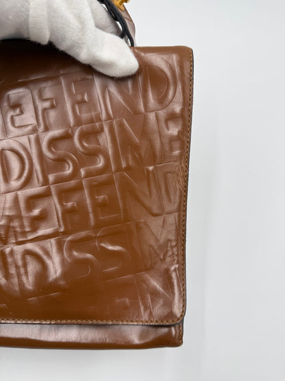 Fendissime by Fendi Borsa Vintage in Pelle Lucida Marrone - Pally Vintage Closet