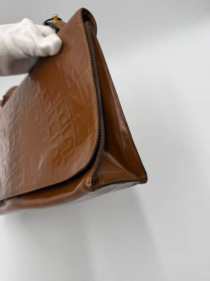 Fendissime by Fendi Borsa Vintage in Pelle Lucida Marrone - Pally Vintage Closet