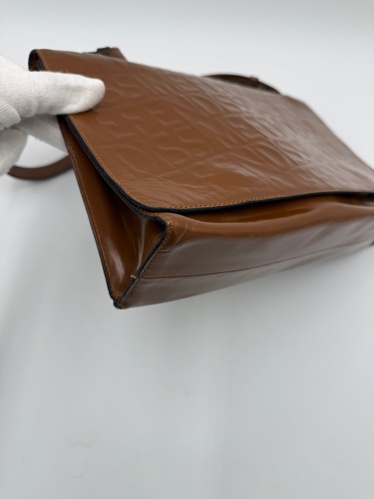 Fendissime by Fendi Borsa Vintage in Pelle Lucida Marrone - Pally Vintage Closet