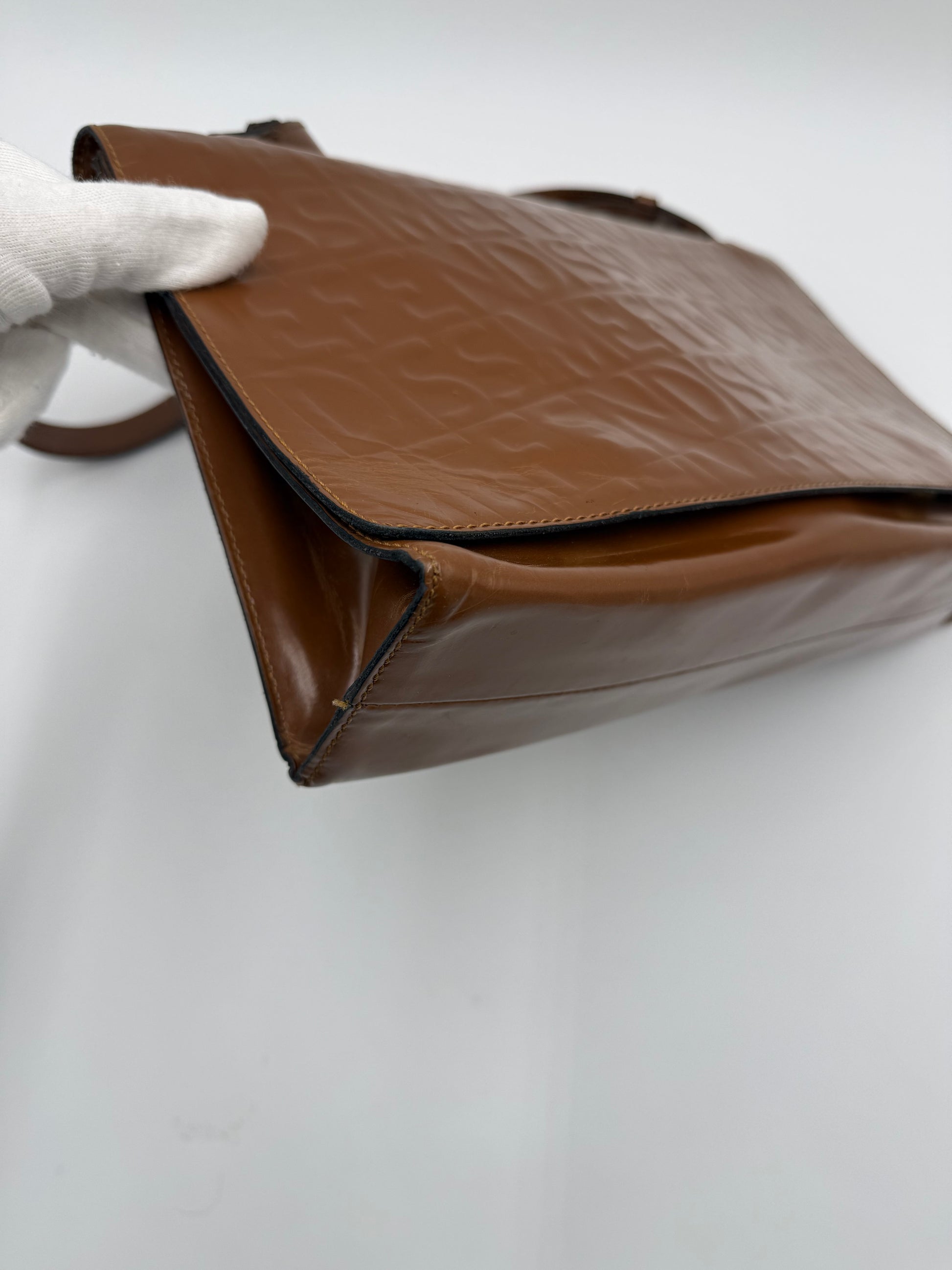 Fendissime by Fendi Borsa Vintage in Pelle Lucida Marrone - Pally Vintage Closet