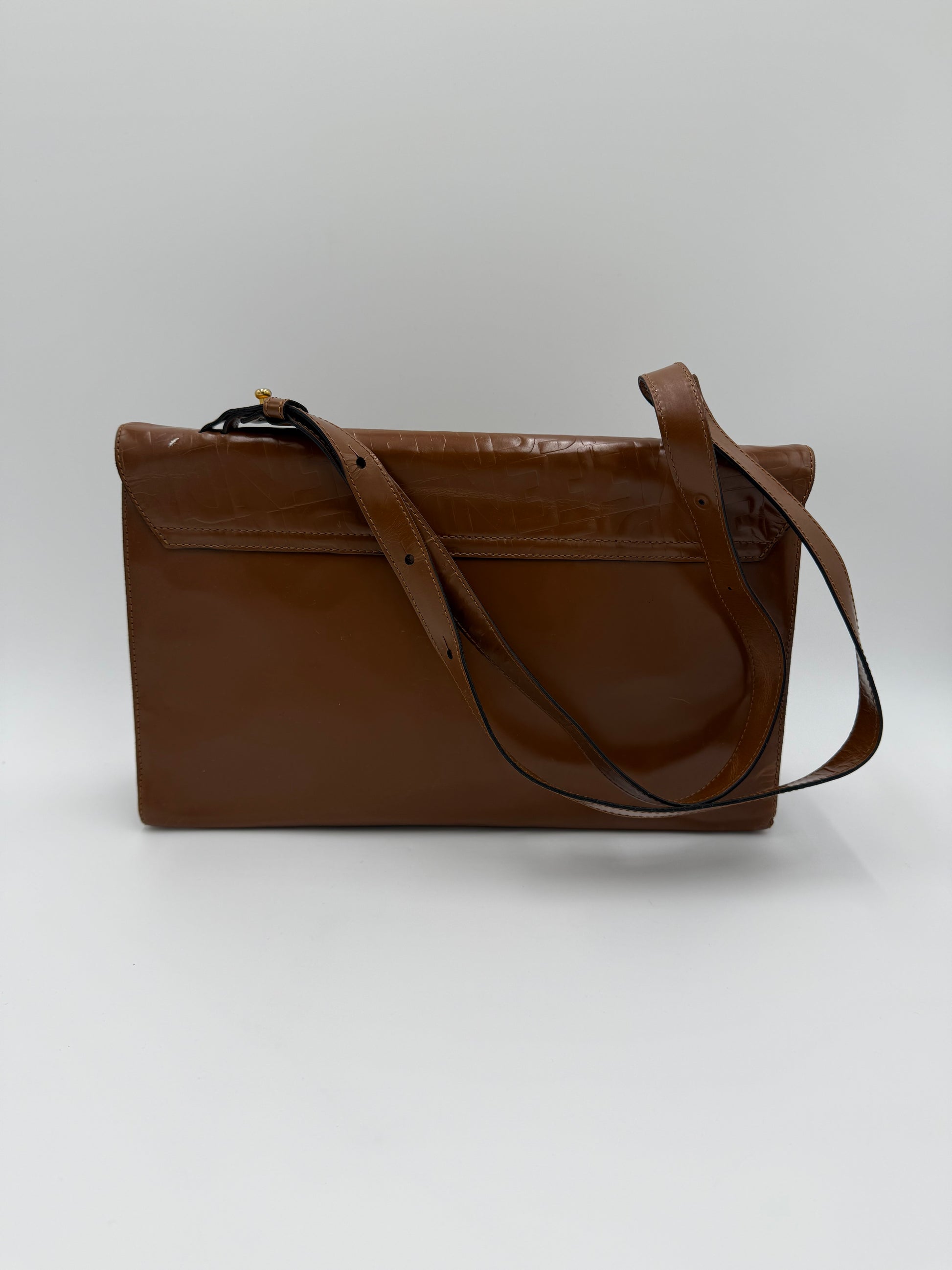 Fendissime by Fendi Borsa Vintage in Pelle Lucida Marrone - Pally Vintage Closet