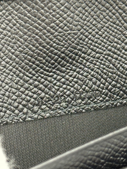 Ferragamo Gancini Long Wallet in Black Textured Leather