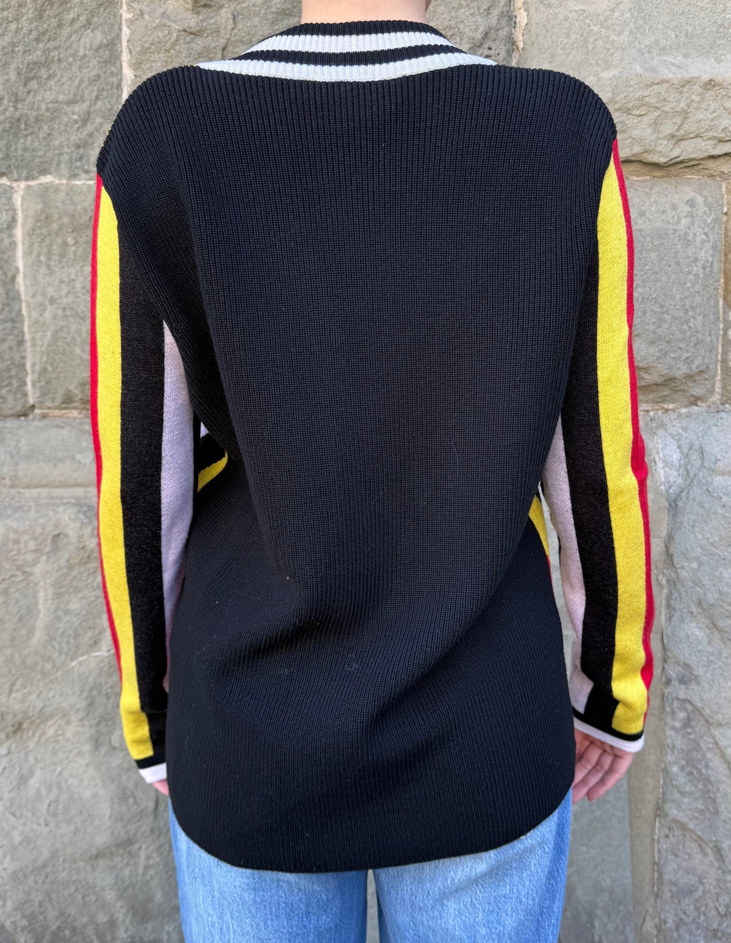 Fiorucci Maglione V-Neck Lana Multicolore - Pally Vintage Closet