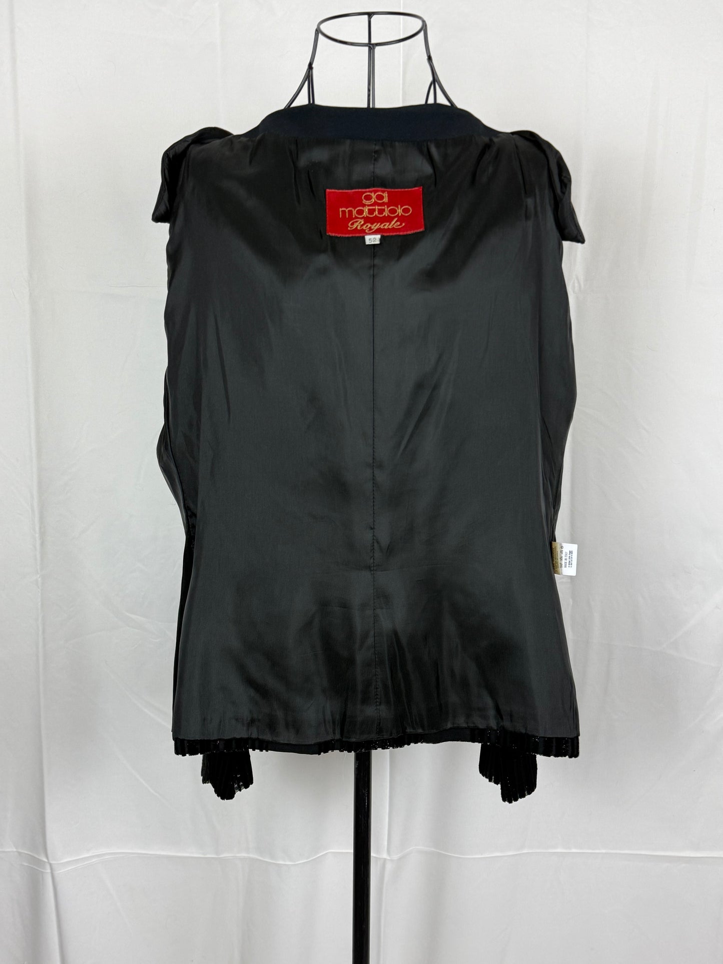 Gai Mattiolo Giacca Vintage Royale Alta Sartoria Italiana Nera - Pally Vintage Closet