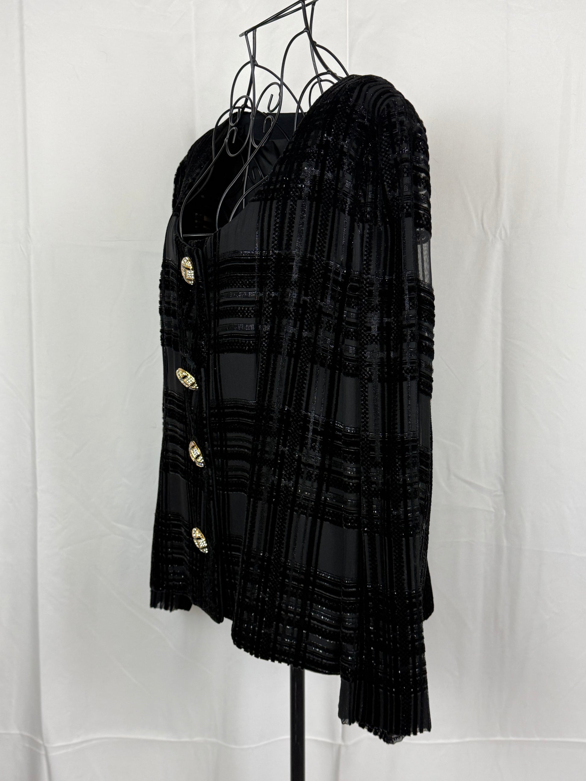 Gai Mattiolo Giacca Vintage Royale Alta Sartoria Italiana Nera - Pally Vintage Closet