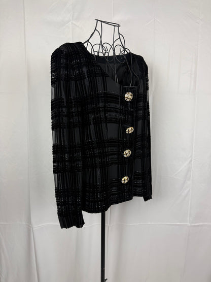 Gai Mattiolo Giacca Vintage Royale Alta Sartoria Italiana Nera - Pally Vintage Closet