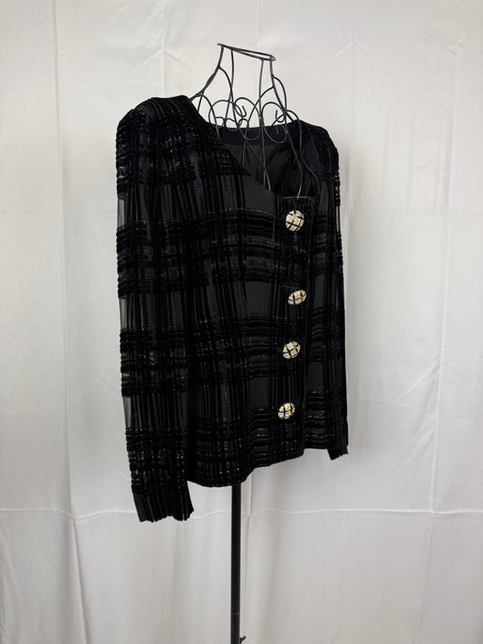 Gai Mattiolo Giacca Vintage Royale Alta Sartoria Italiana Nera - Pally Vintage Closet