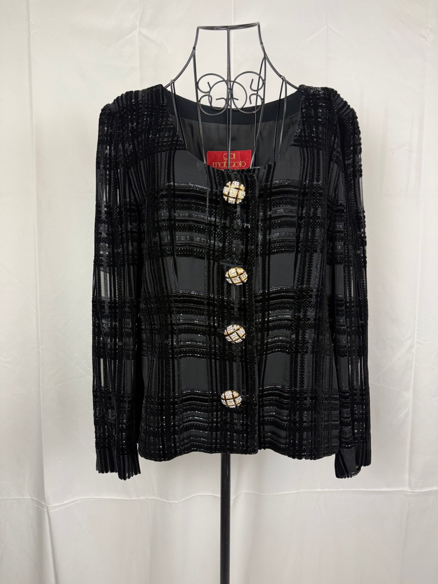 Gai Mattiolo Giacca Vintage Royale Alta Sartoria Italiana Nera - Pally Vintage Closet