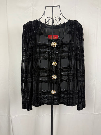 Gai Mattiolo Giacca Vintage Royale Alta Sartoria Italiana Nera - Pally Vintage Closet