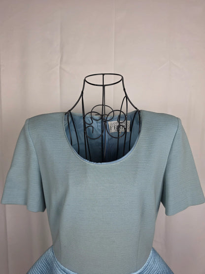 Gianfranco-Ferr-Abito-Vintage-Strutturato-Azzurro-Polvere-70263509123396 - Pally Vintage Closet
