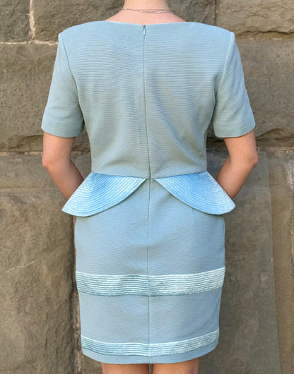 Gianfranco-Ferr-Abito-Vintage-Strutturato-Azzurro-Polvere-70397327507780 - Pally Vintage Closet
