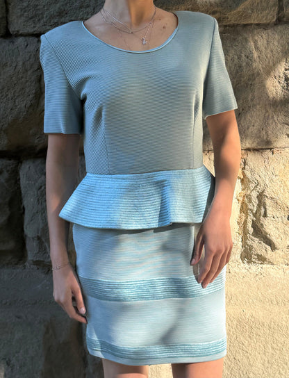 Gianfranco-Ferr-Abito-Vintage-Strutturato-Azzurro-Polvere-70397327606084 - Pally Vintage Closet