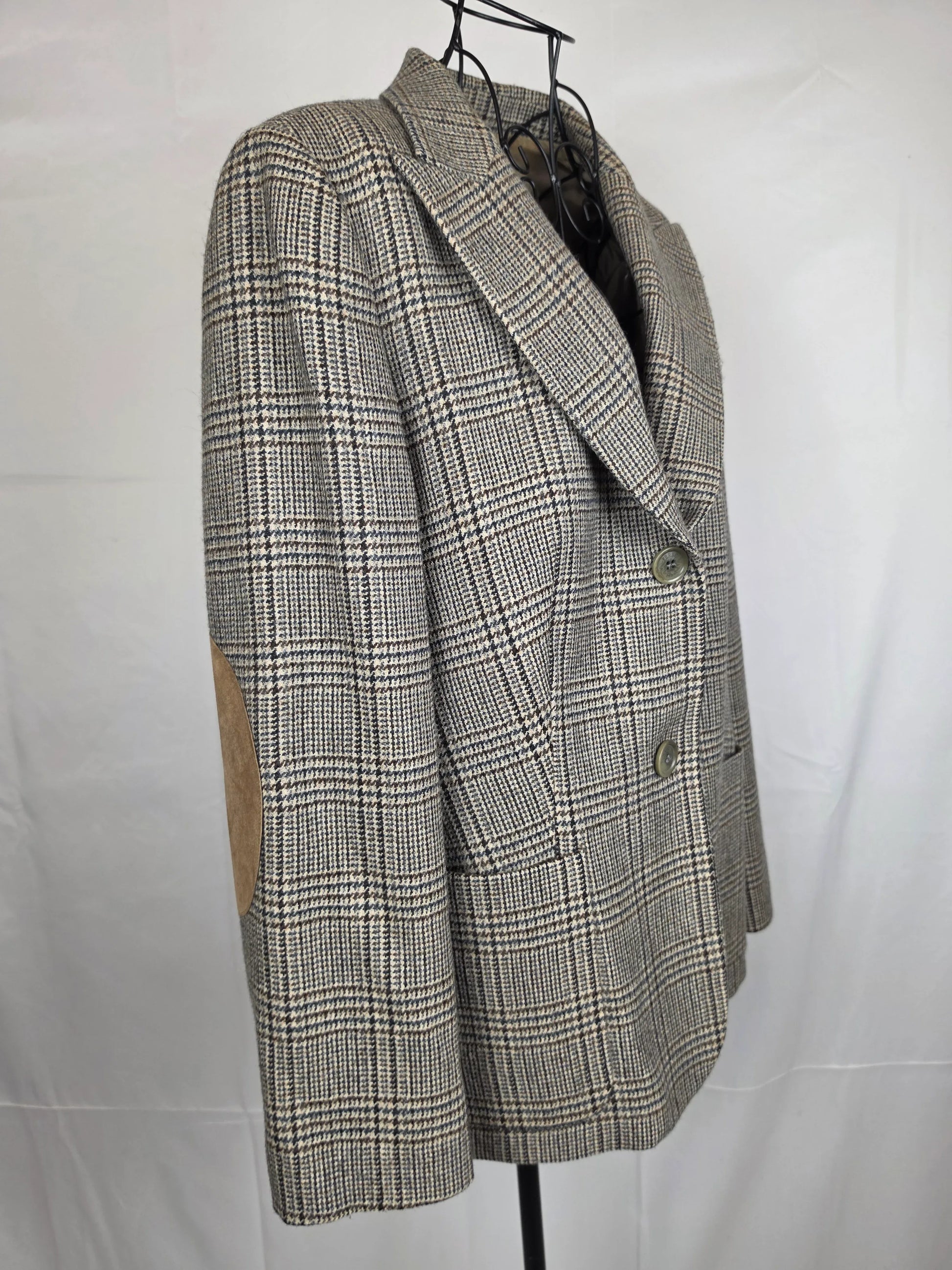 Gianfranco-Ferr-Forma-Completo-Vintage-Lana-Vergine-a-Quadri-70263543300420 - Pally Vintage Closet
