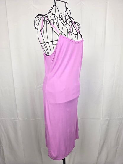 Gianni Versace Abito Vintage con Meduse e Bordi Ricamati Viola - Pally Vintage Closet