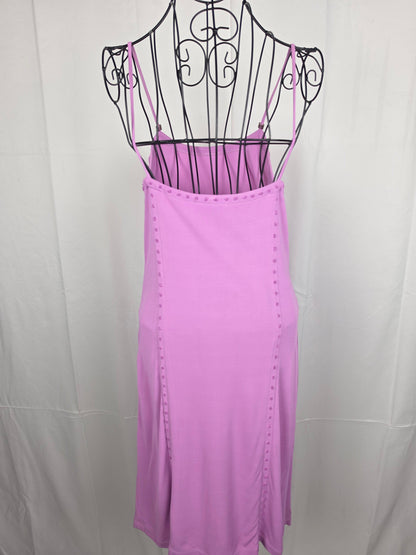 Gianni Versace Abito Vintage con Meduse e Bordi Ricamati Viola - Pally Vintage Closet