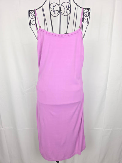Gianni Versace Abito Vintage con Meduse e Bordi Ricamati Viola - Pally Vintage Closet