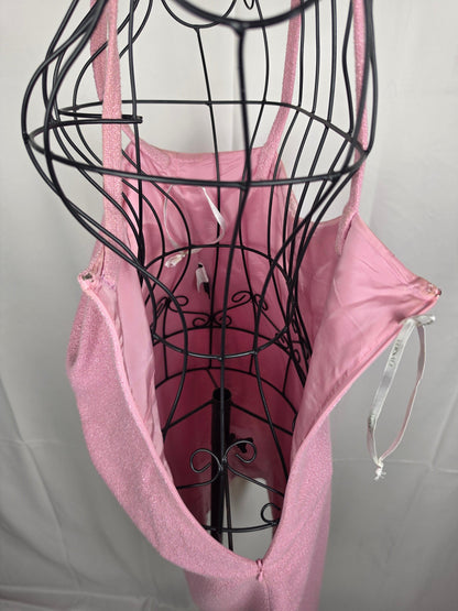 Gianni Versace Completo Vintage Abito e Soprabito in Tweed Bouclé Rosa Shimmer - Pally Vintage Closet