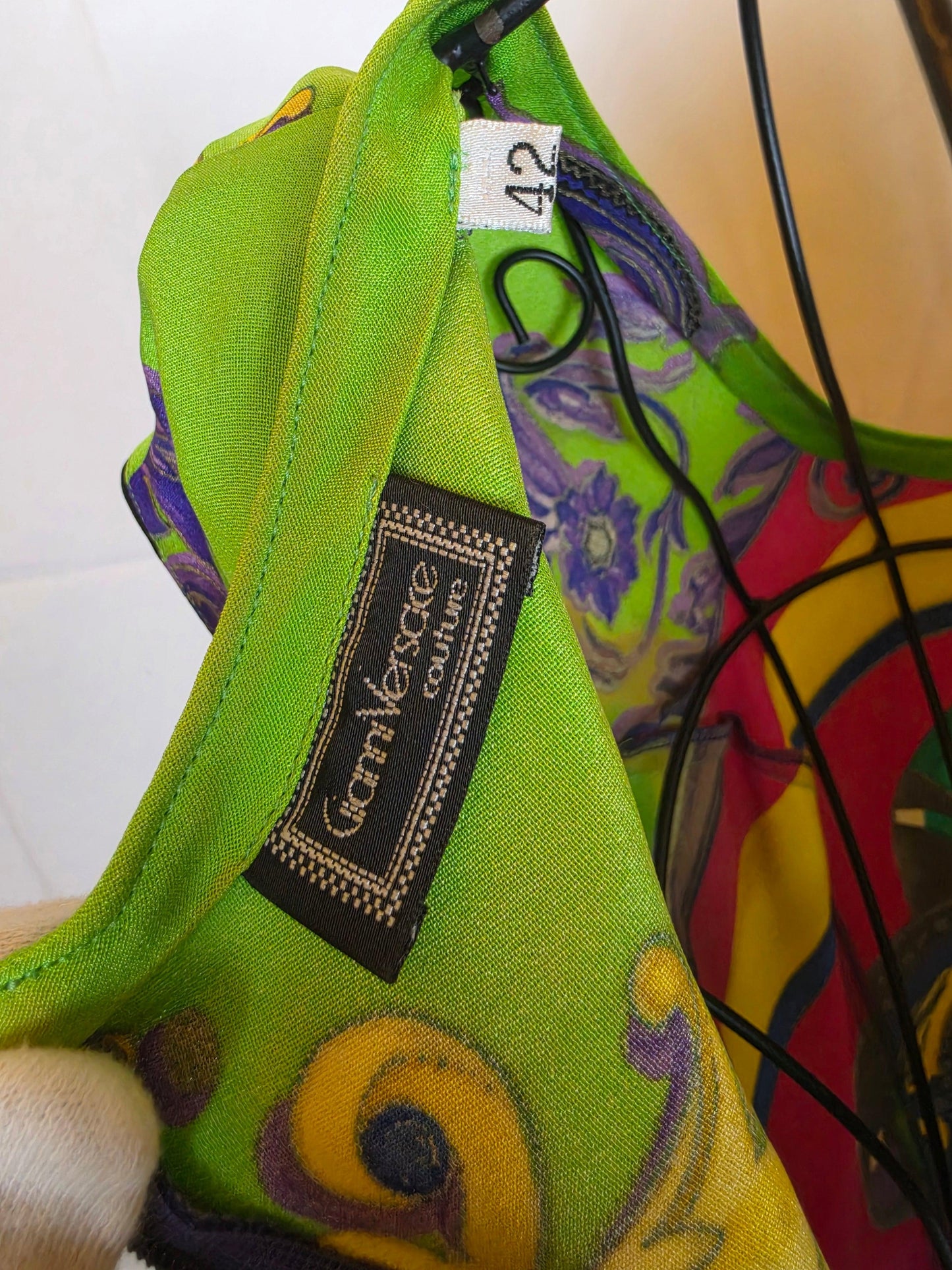 Gianni Versace Couture 1991 Set Vintage 3 Pezzi Pop Art e Baroque Multicolore - Pally Vintage Closet