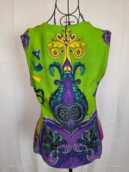 Gianni Versace Couture 1991 Set Vintage 3 Pezzi Pop Art e Baroque Multicolore - Pally Vintage Closet