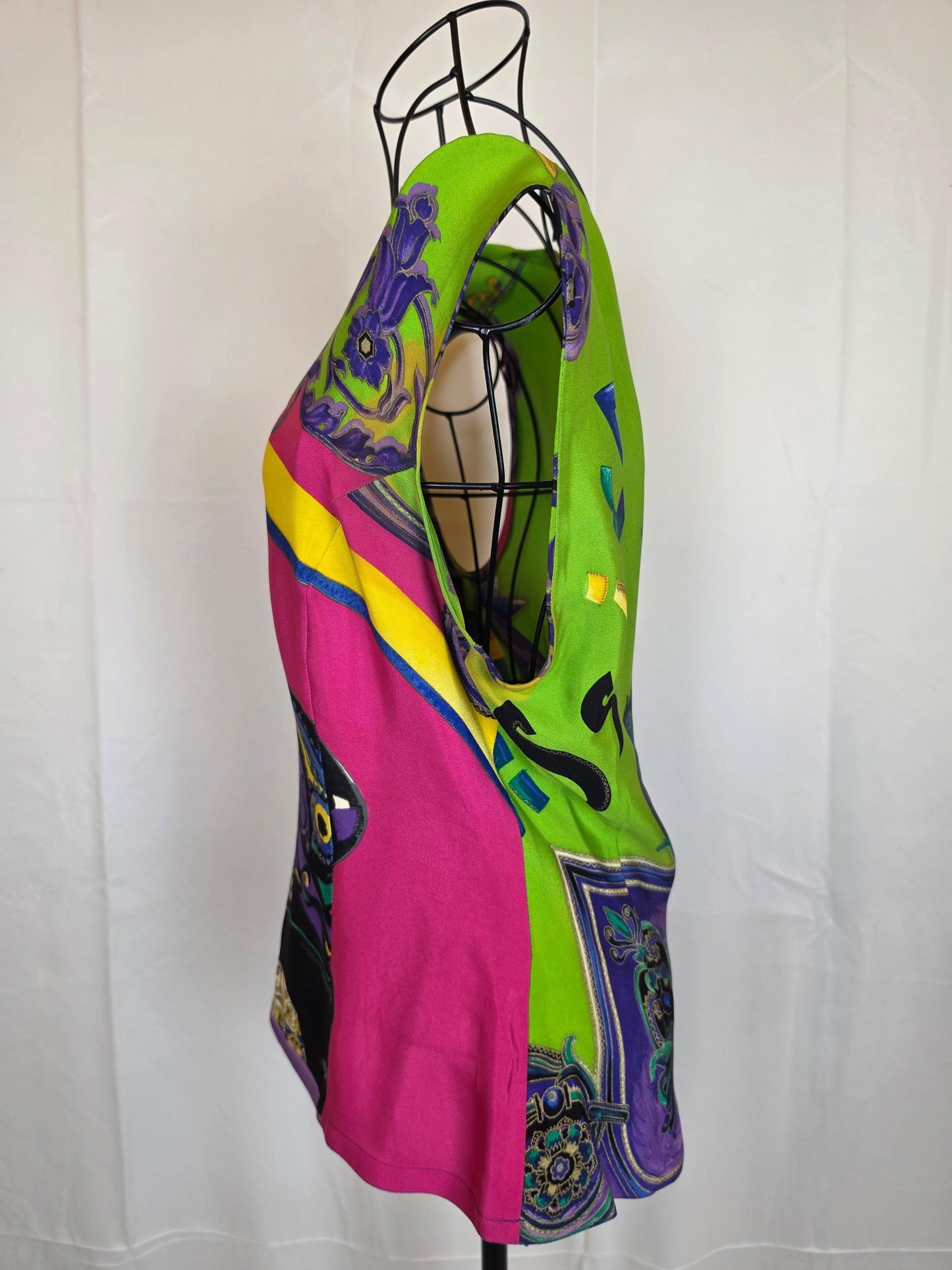 Gianni Versace Couture 1991 Set Vintage 3 Pezzi Pop Art e Baroque Multicolore - Pally Vintage Closet