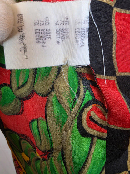 Gianni Versace Couture 1991 Set Vintage 3 Pezzi Pop Art e Baroque Multicolore - Pally Vintage Closet