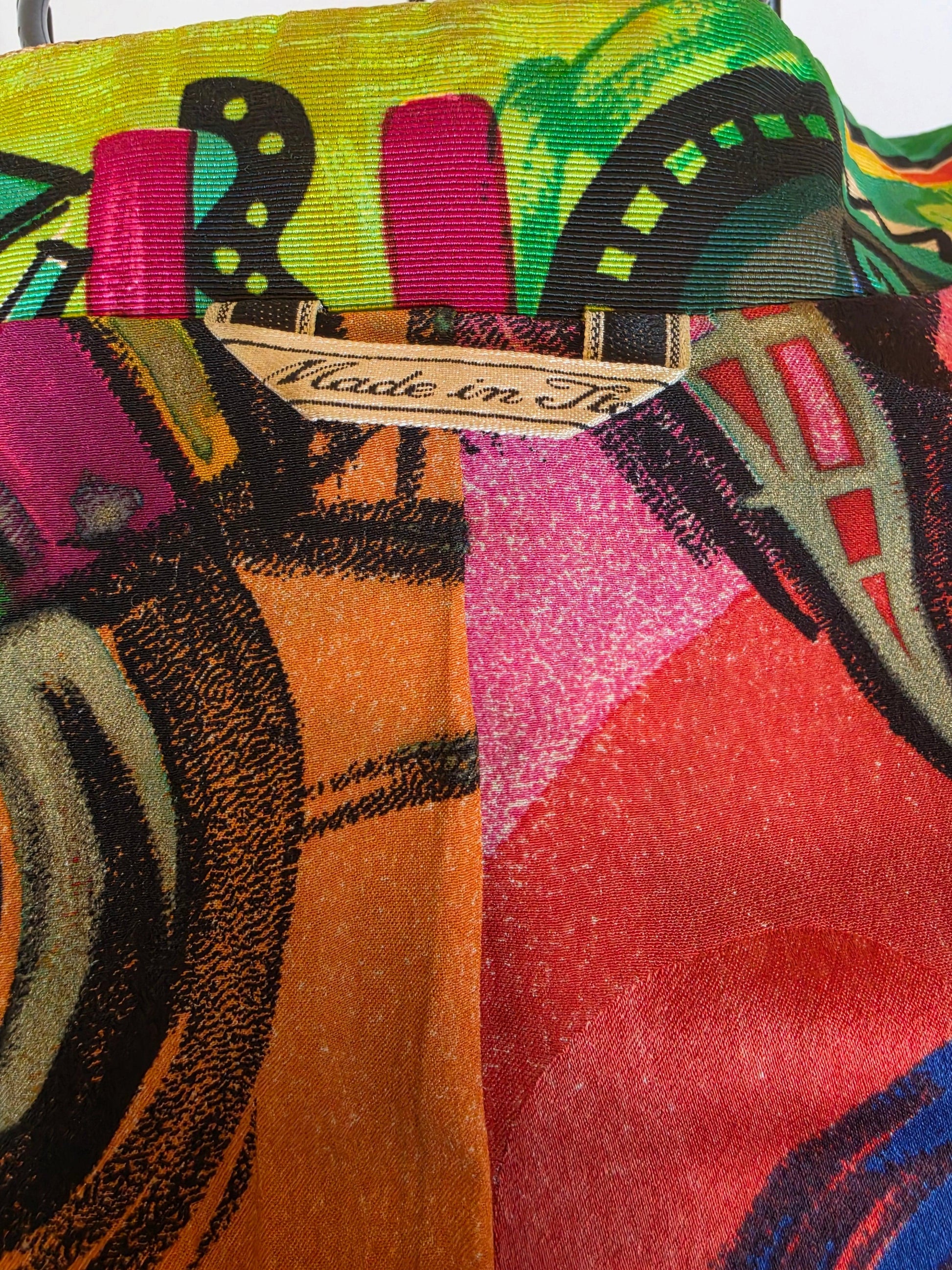 Gianni Versace Couture 1991 Set Vintage 3 Pezzi Pop Art e Baroque Multicolore - Pally Vintage Closet