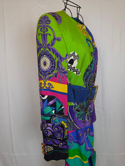 Gianni Versace Couture 1991 Set Vintage 3 Pezzi Pop Art e Baroque Multicolore - Pally Vintage Closet