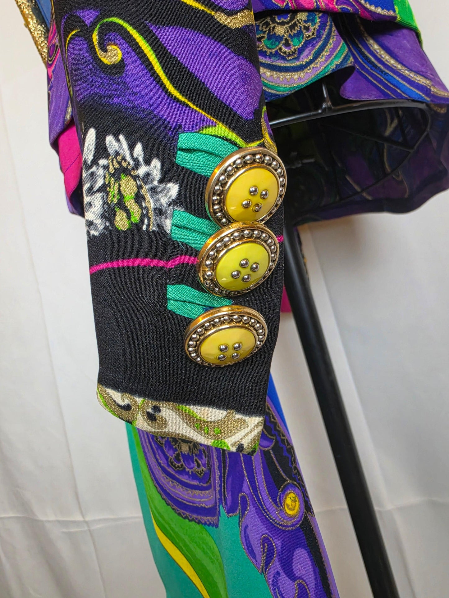 Gianni Versace Couture 1991 Set Vintage 3 Pezzi Pop Art e Baroque Multicolore - Pally Vintage Closet