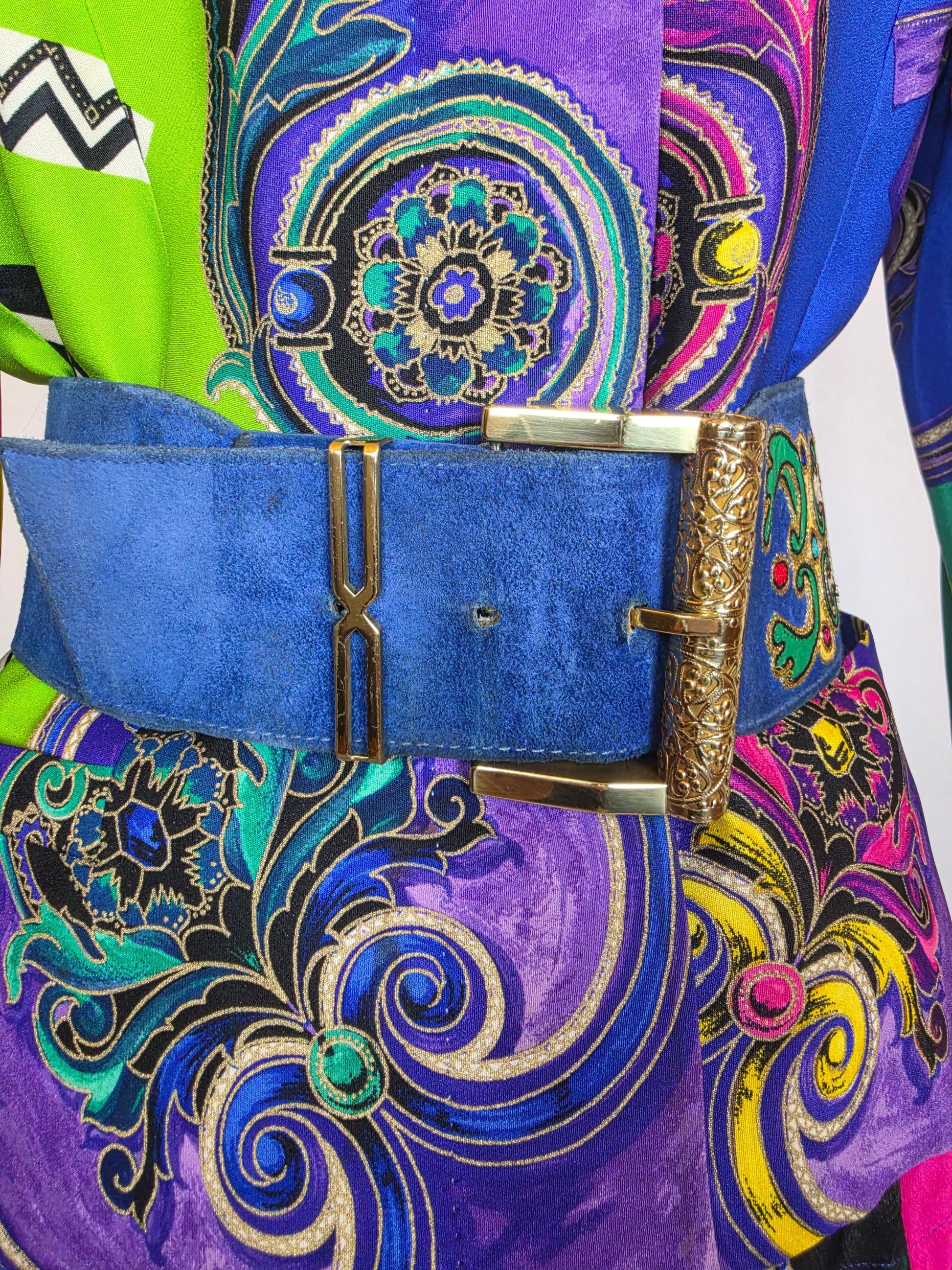 Gianni Versace Couture 1991 Set Vintage 3 Pezzi Pop Art e Baroque Multicolore - Pally Vintage Closet