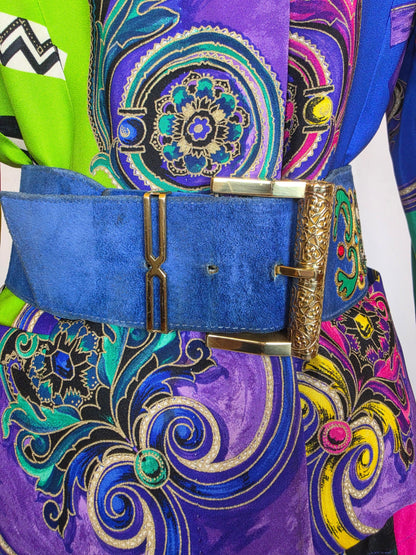 Gianni Versace Couture 1991 Set Vintage 3 Pezzi Pop Art e Baroque Multicolore - Pally Vintage Closet