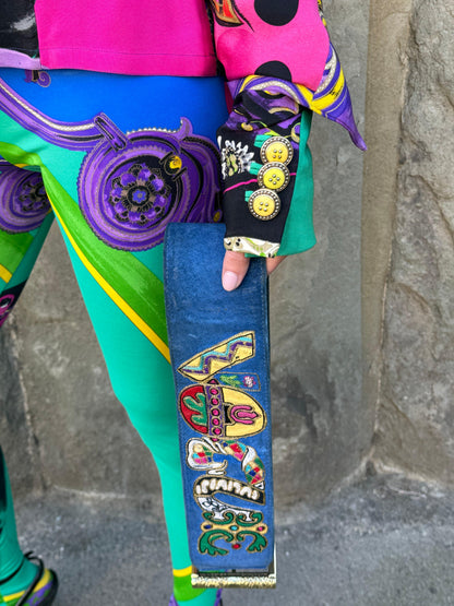 Gianni Versace Couture 1991 Set Vintage 3 Pezzi Pop Art e Baroque Multicolore - Pally Vintage Closet