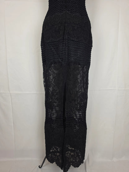 Gianni-Versace-Couture-Abito-Bustier-d-Archivio-1993-in-Pizzo-e-Maglia-Nero-70263559160132 - Pally Vintage Closet