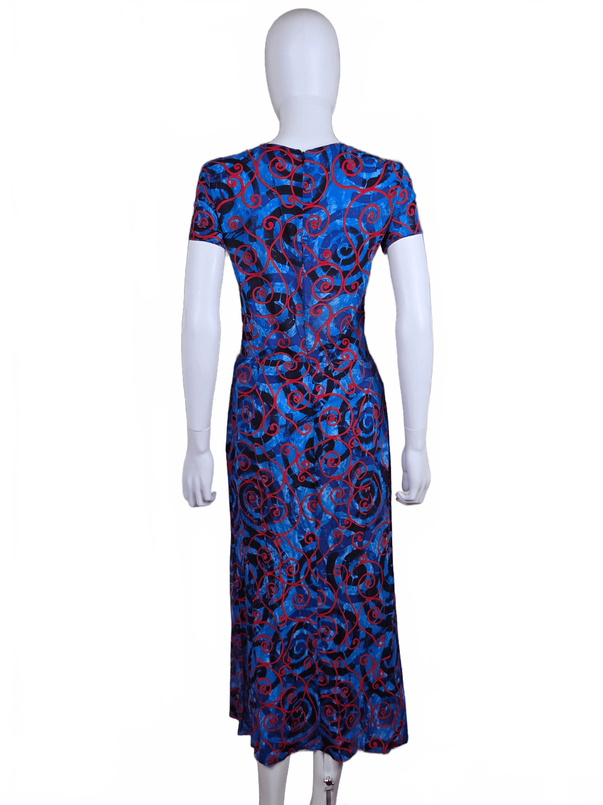 Gianni Versace Couture Completo Vintage con Stampa a Spirali Blu - Pally Vintage Closet