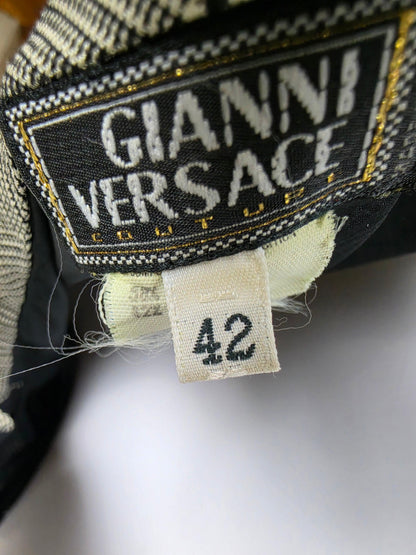 Gianni Versace Couture Miniabito Vintage 1998 in Misto Seta e Lana Grigio - Pally Vintage Closet