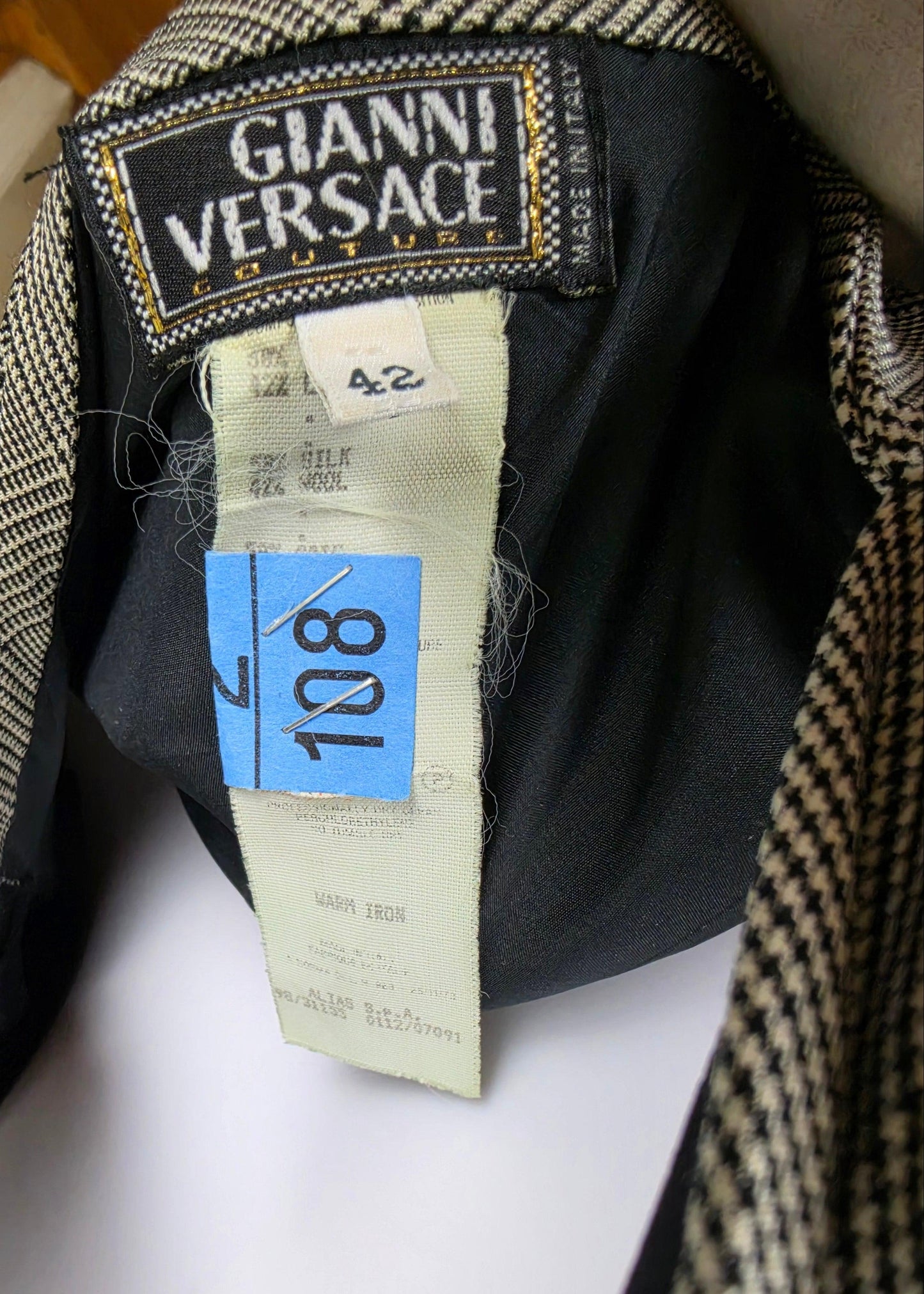 Gianni Versace Couture Miniabito Vintage 1998 in Misto Seta e Lana Grigio - Pally Vintage Closet