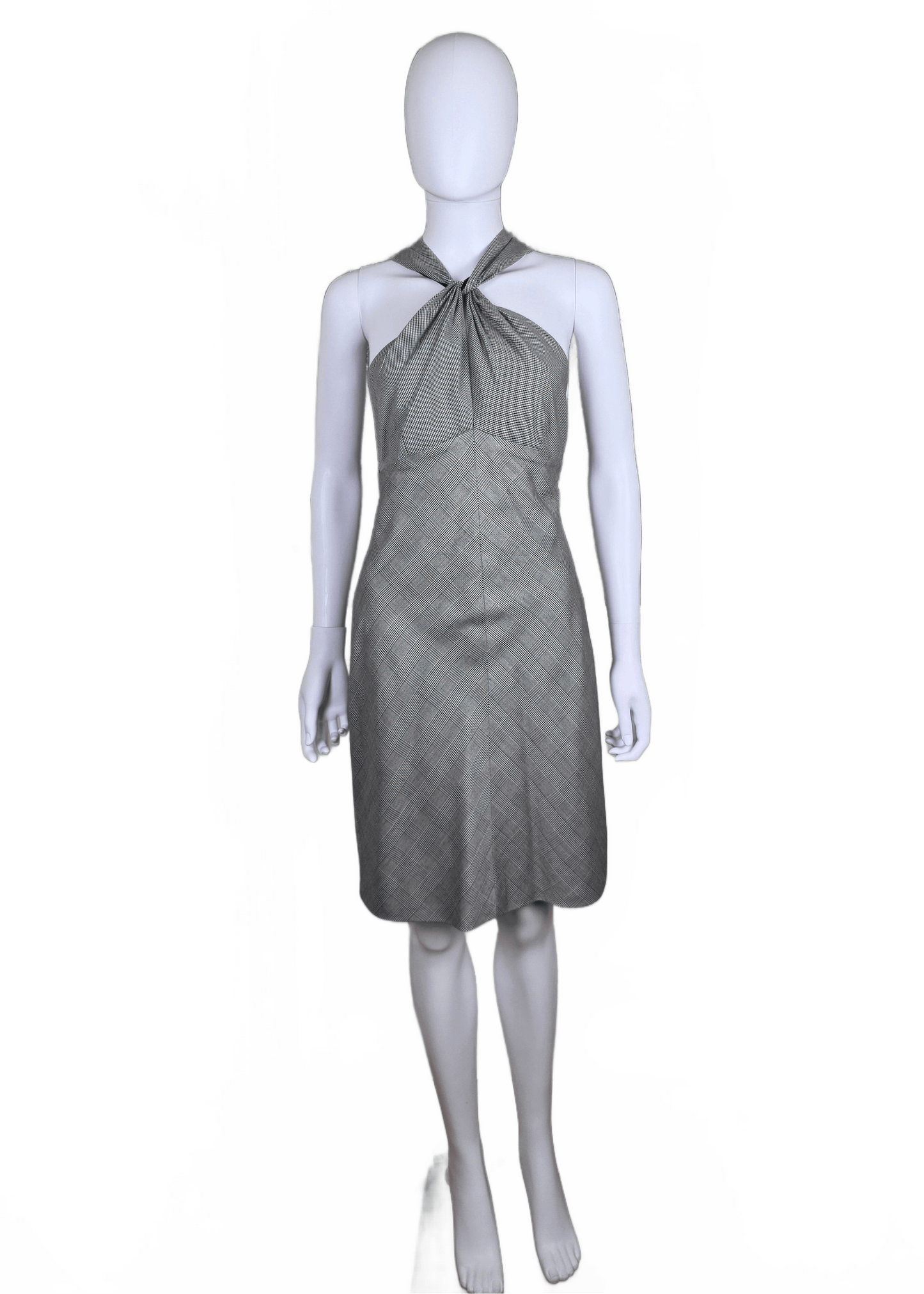 Gianni Versace Couture Miniabito Vintage 1998 in Misto Seta e Lana Grigio - Pally Vintage Closet