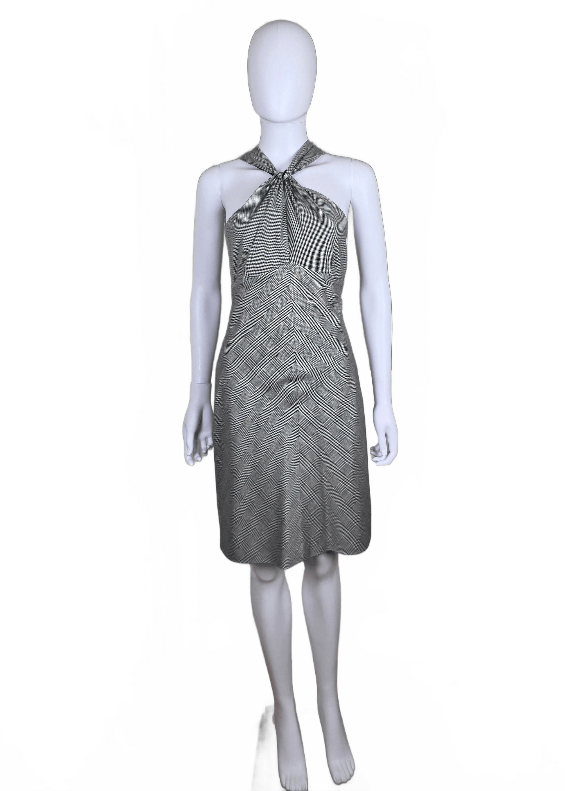 Gianni Versace Couture Miniabito Vintage 1998 in Misto Seta e Lana Grigio - Pally Vintage Closet