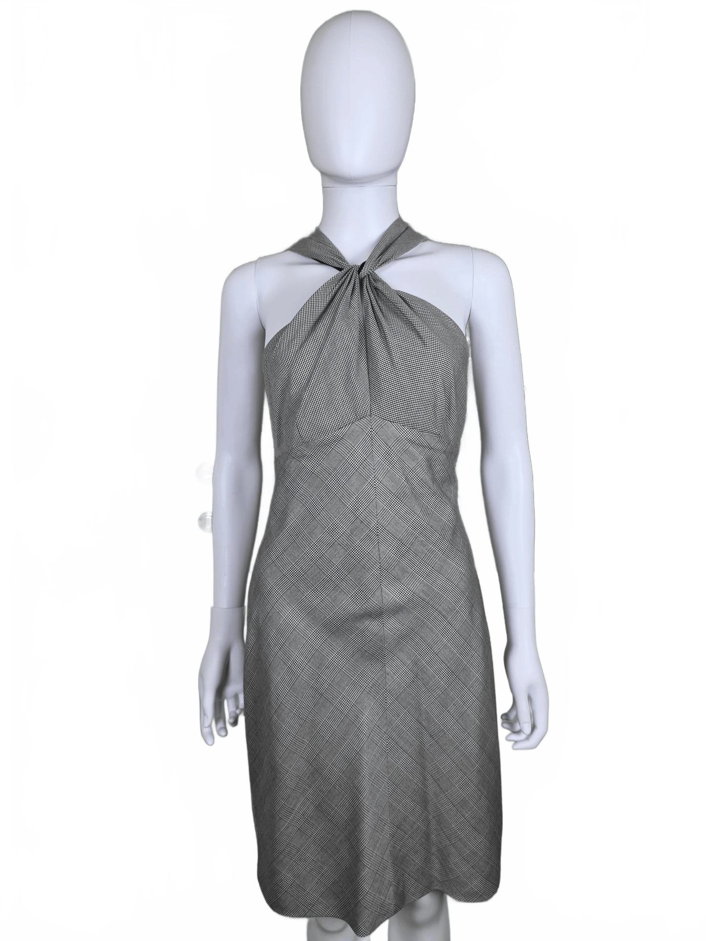Gianni Versace Couture Miniabito Vintage 1998 in Misto Seta e Lana Grigio - Pally Vintage Closet
