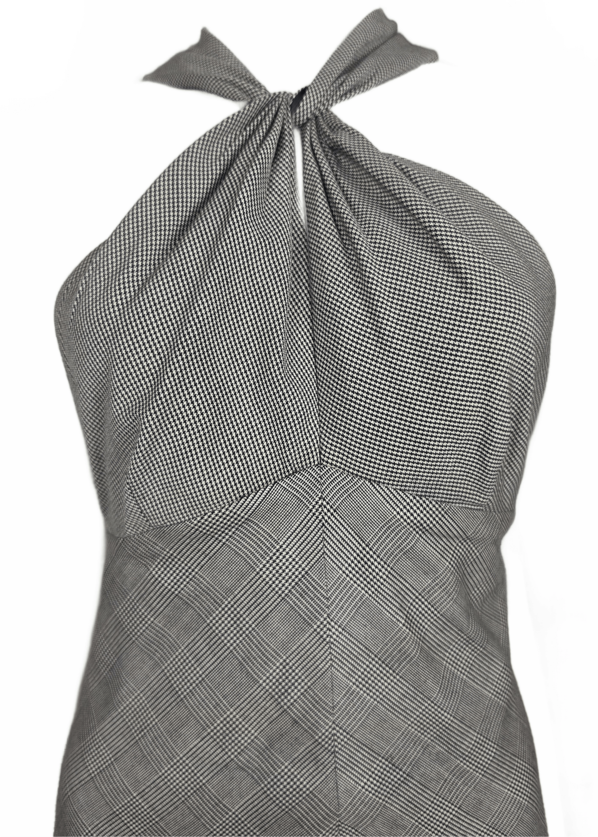 Gianni Versace Couture Miniabito Vintage 1998 in Misto Seta e Lana Grigio - Pally Vintage Closet