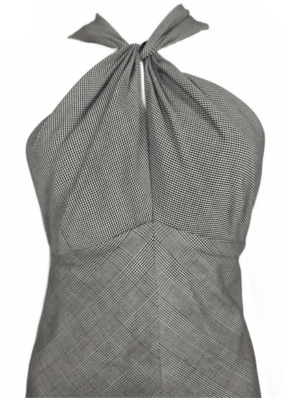 Gianni Versace Couture Miniabito Vintage 1998 in Misto Seta e Lana Grigio - Pally Vintage Closet