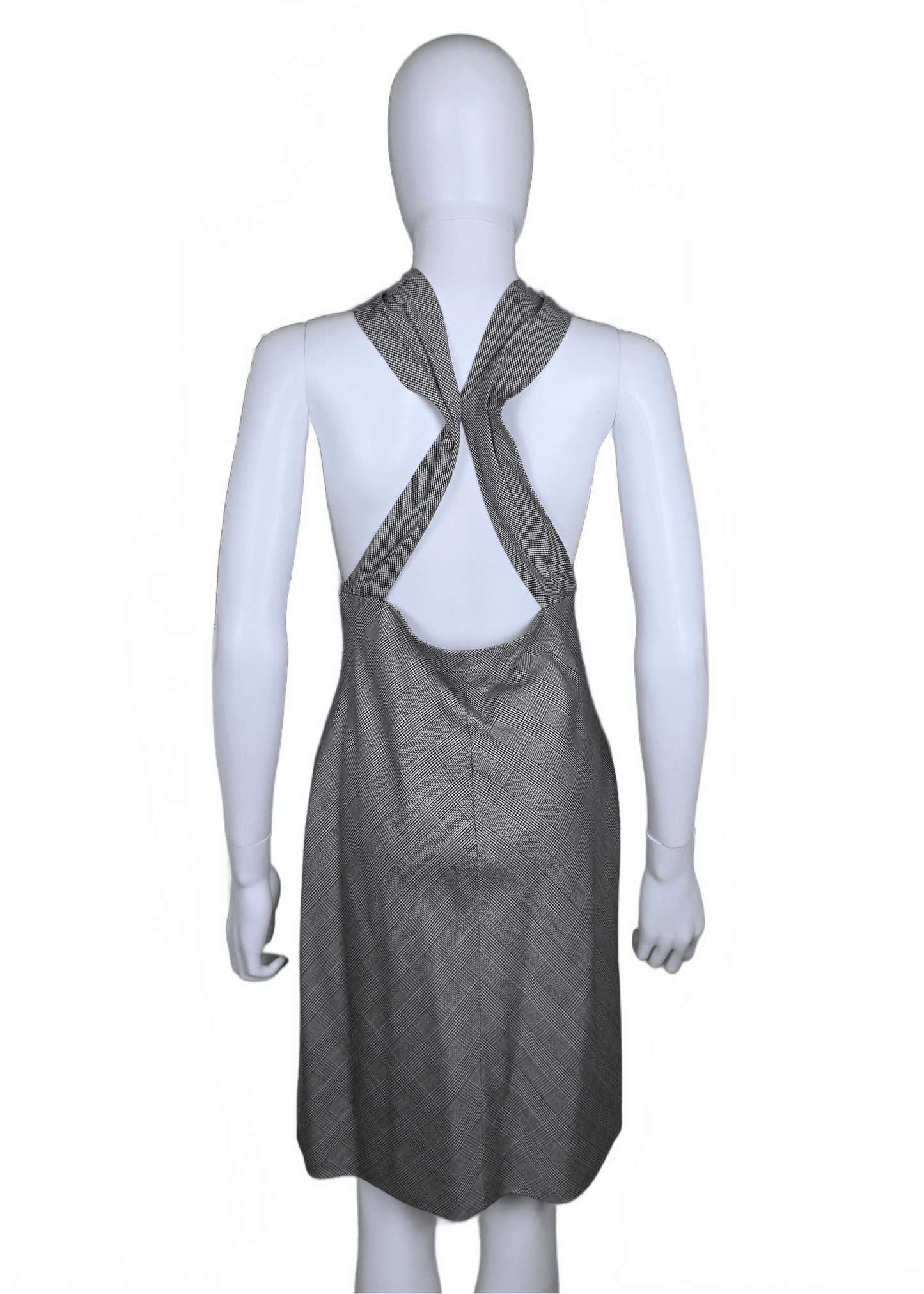 Gianni Versace Couture Miniabito Vintage 1998 in Misto Seta e Lana Grigio - Pally Vintage Closet