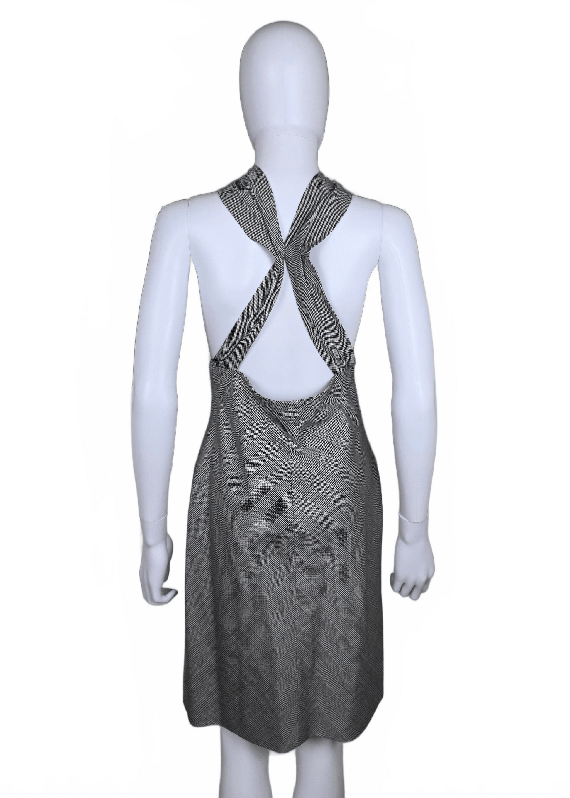 Gianni Versace Couture Miniabito Vintage 1998 in Misto Seta e Lana Grigio - Pally Vintage Closet