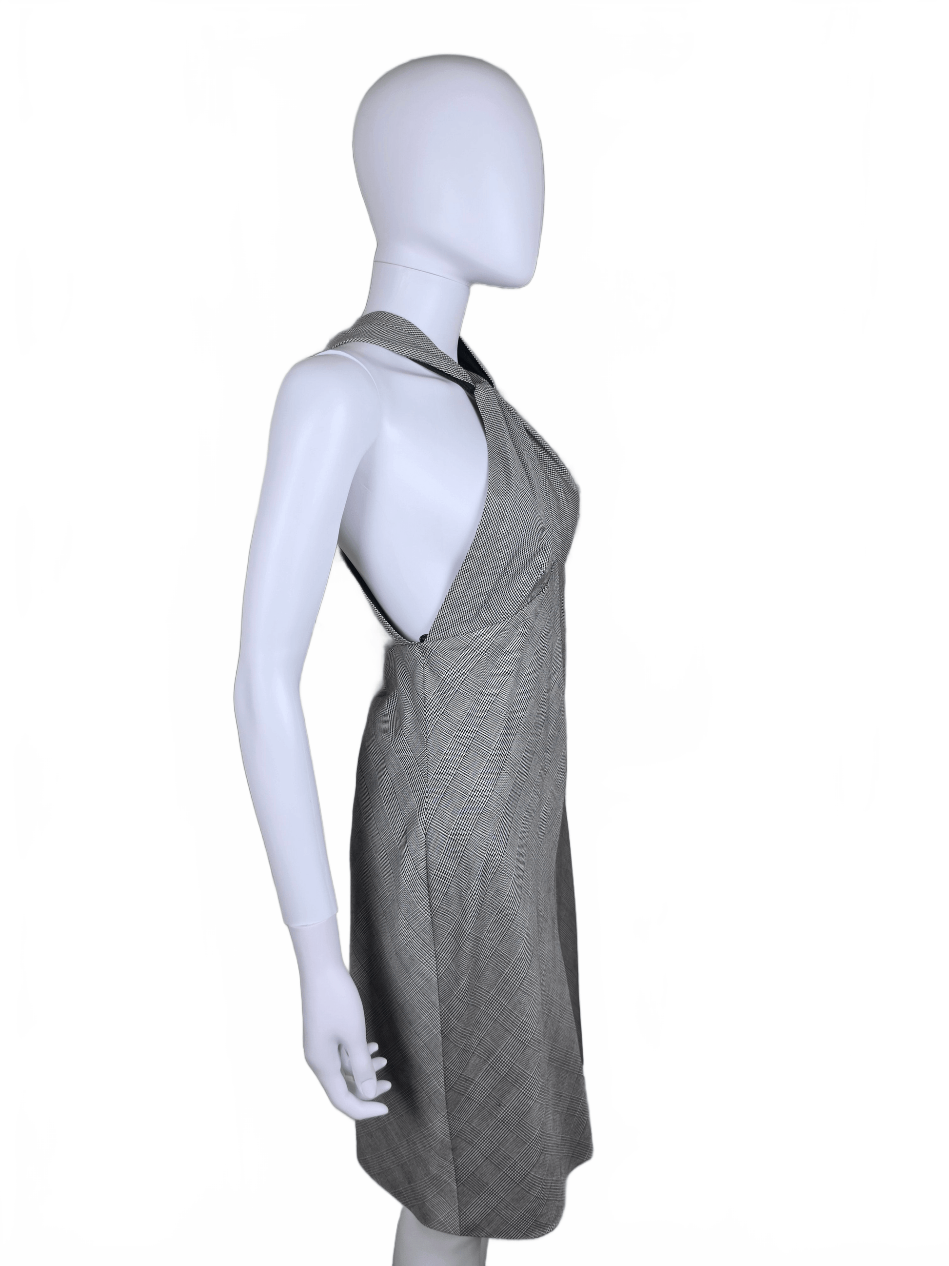 Gianni Versace Couture Miniabito Vintage 1998 in Misto Seta e Lana Grigio - Pally Vintage Closet