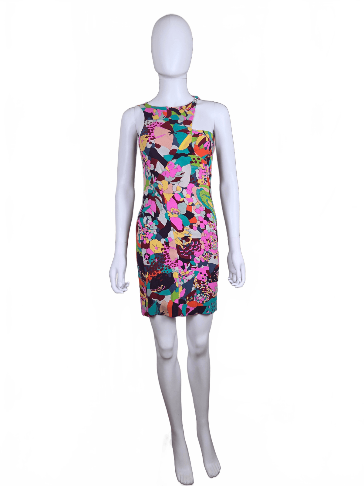 Gianni Versace Couture Miniabito Vintage a Stampa Floreale Psichedelica - Pally Vintage Closet