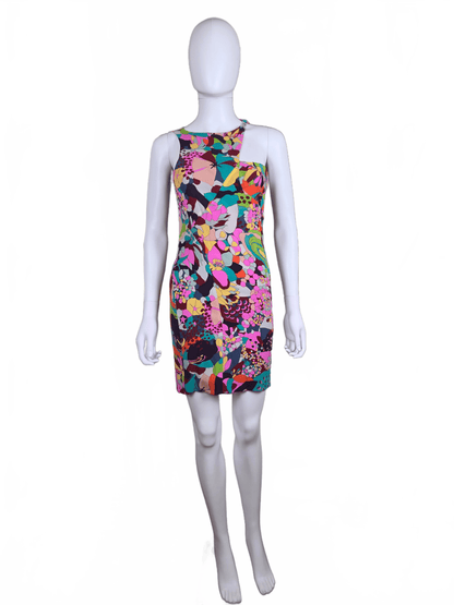 Gianni Versace Couture Miniabito Vintage a Stampa Floreale Psichedelica - Pally Vintage Closet