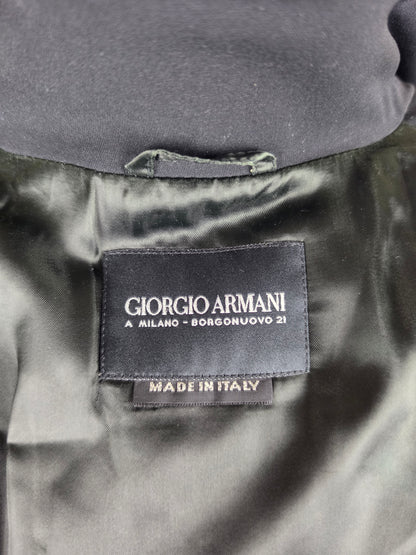 Giorgio Armani Cappotto Vintage con Collo Alto Nero - Pally Vintage Closet